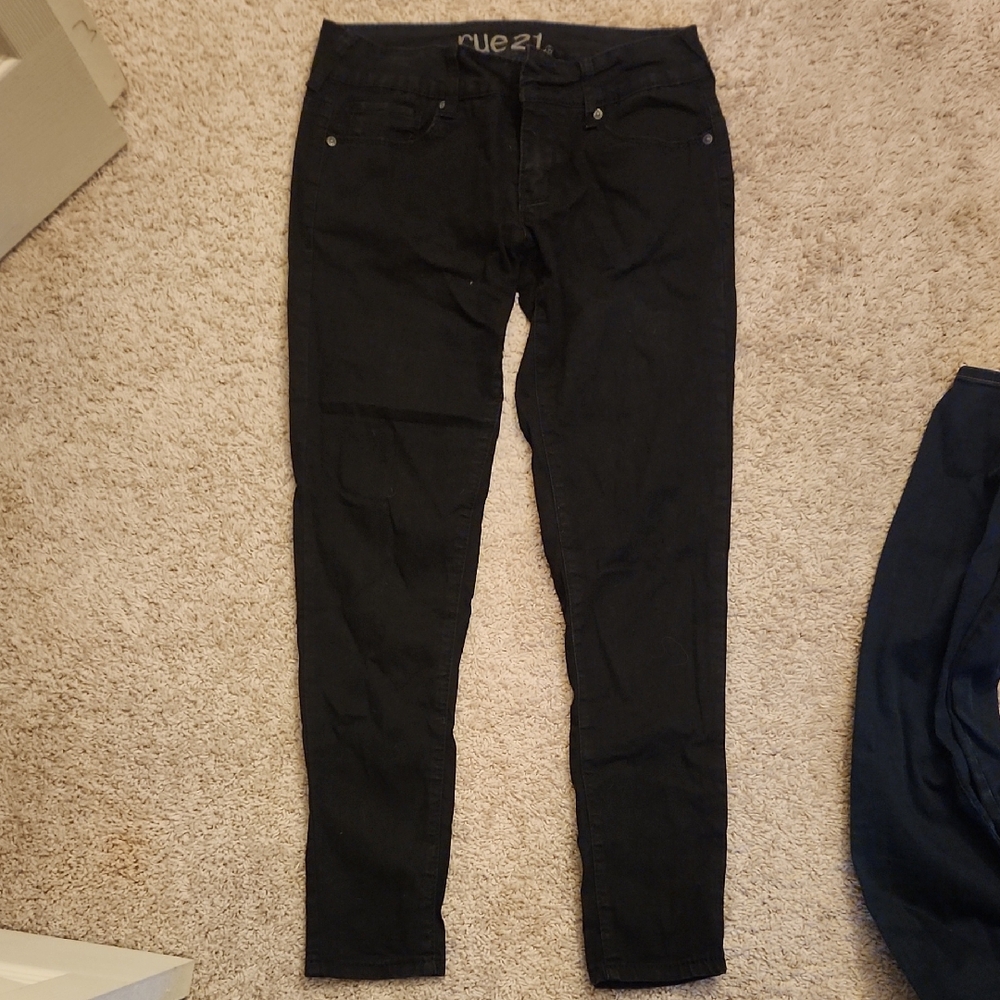 Rue21 Classic Black Denim Jeggings